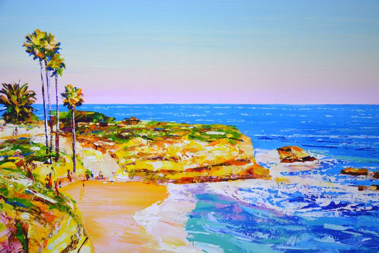 Original Impressionism Beach Painting by Iryna Kastsova