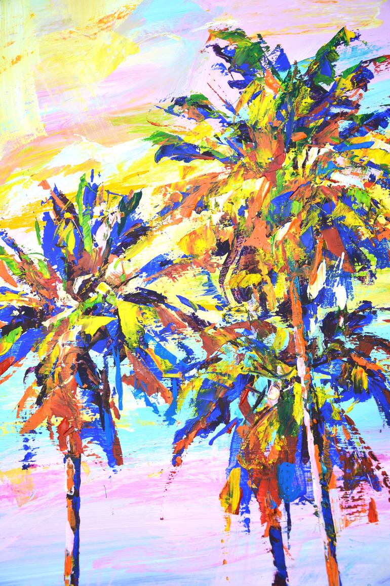 Palm trees 9. Painting by Iryna Kastsova | Saatchi Art