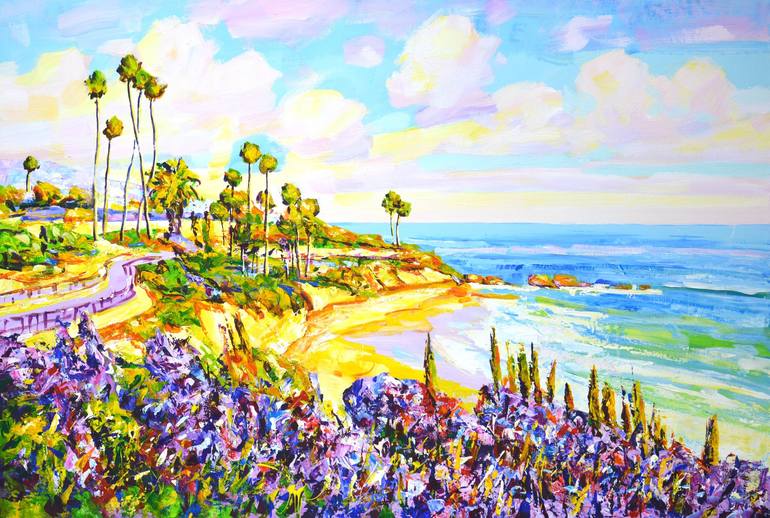 Print of Contemporary Beach Paintings by Iryna Kastsova