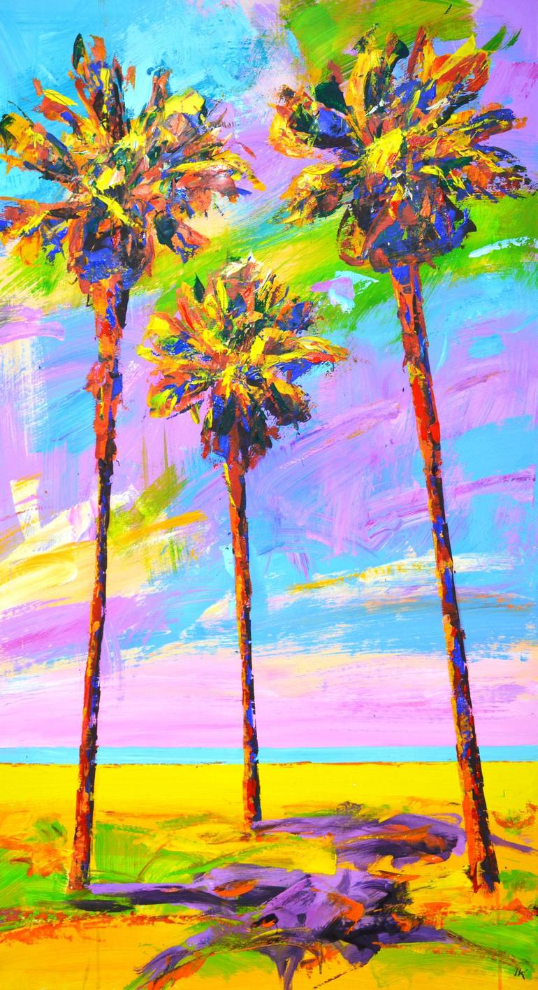 Palm trees 33. Painting by Iryna Kastsova | Saatchi Art