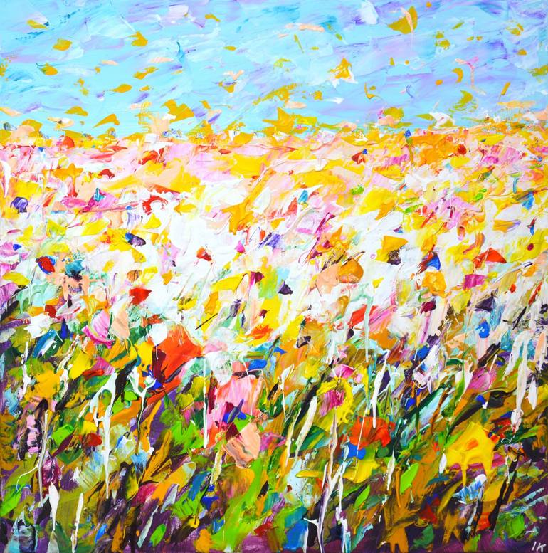 Summer. Flower field 15. Painting by Iryna Kastsova | Saatchi Art