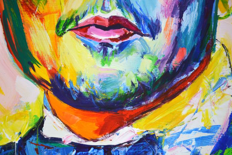 Original Abstract Expressionism Celebrity Painting by Iryna Kastsova