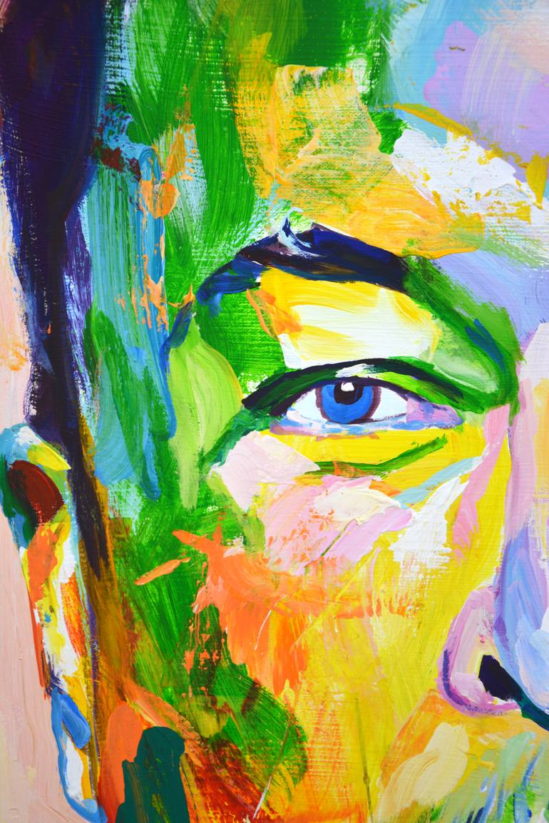 Original Abstract Expressionism Celebrity Painting by Iryna Kastsova