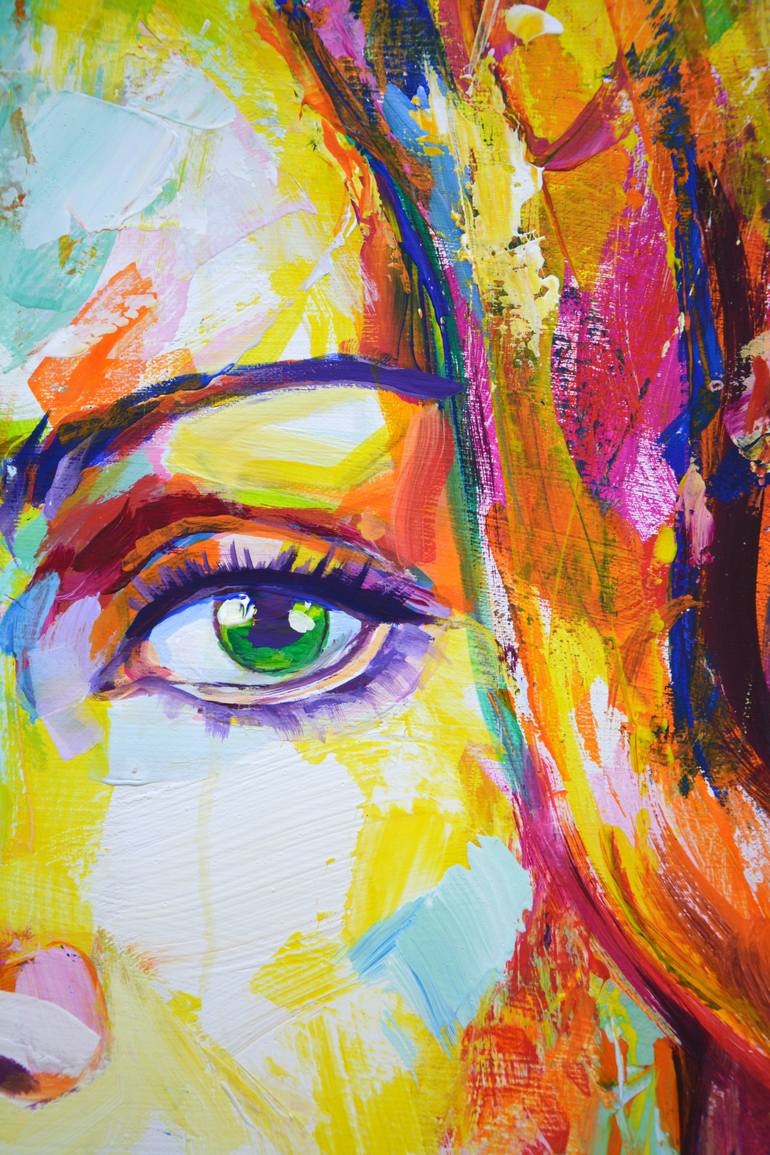 Original Abstract Expressionism Pop Culture/Celebrity Painting by Iryna Kastsova