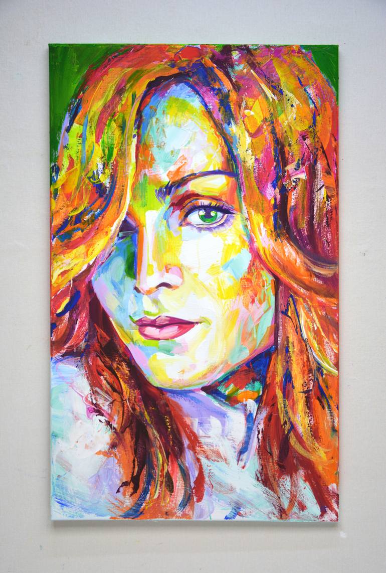 Original Abstract Expressionism Pop Culture/Celebrity Painting by Iryna Kastsova