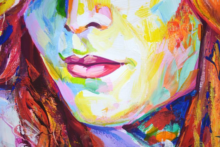 Original Abstract Expressionism Pop Culture/Celebrity Painting by Iryna Kastsova