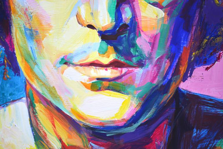 Original Abstract Expressionism Pop Culture/Celebrity Painting by Iryna Kastsova