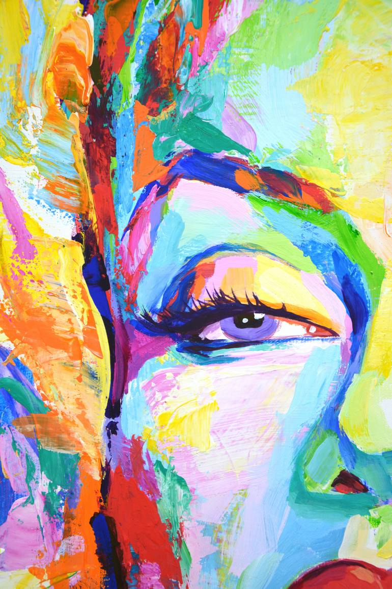 Original Abstract Expressionism Pop Culture/Celebrity Painting by Iryna Kastsova