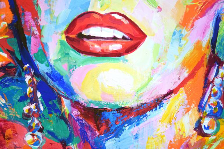 Original Abstract Expressionism Pop Culture/Celebrity Painting by Iryna Kastsova