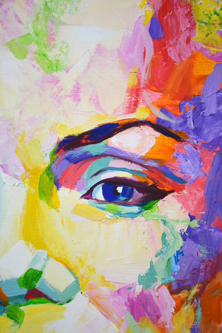 Original Abstract Expressionism Pop Culture/Celebrity Painting by Iryna Kastsova