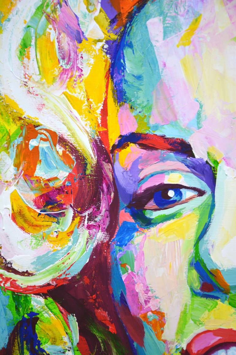 Original Abstract Expressionism Pop Culture/Celebrity Painting by Iryna Kastsova