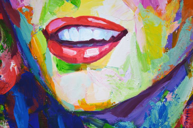 Original Abstract Expressionism Pop Culture/Celebrity Painting by Iryna Kastsova