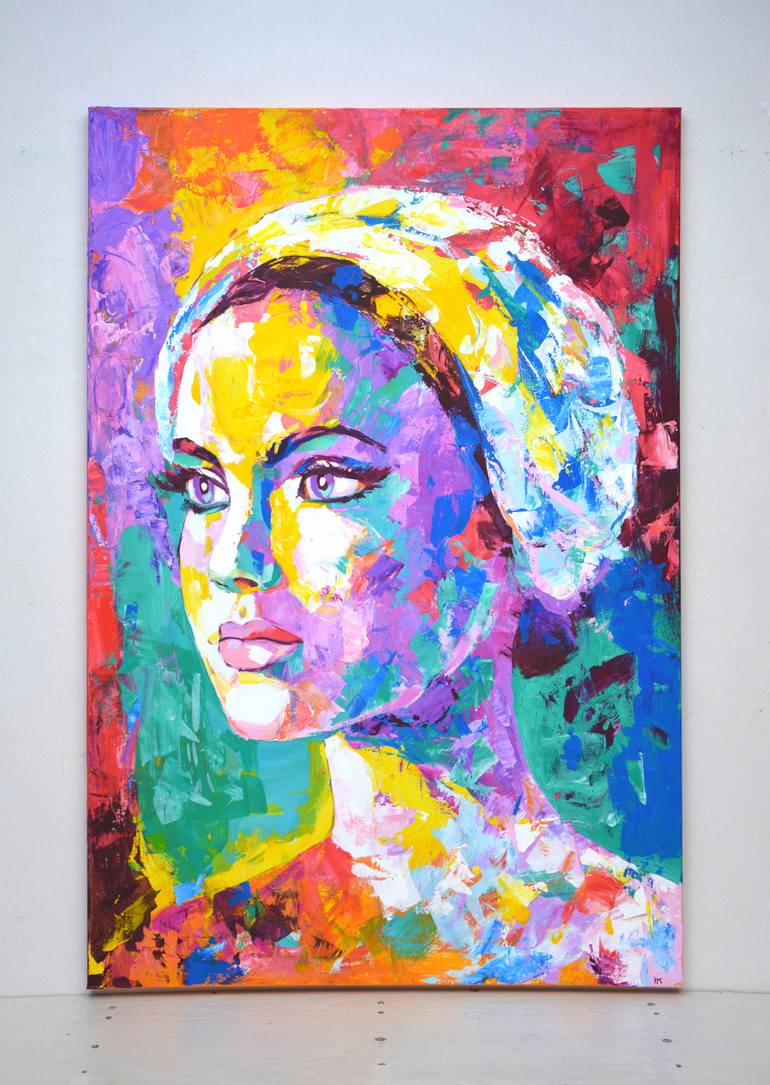 Original Expressionism People Painting by Iryna Kastsova