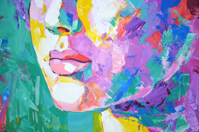 Original Expressionism People Painting by Iryna Kastsova