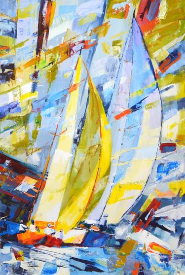 Original Yacht Paintings by Iryna Kastsova