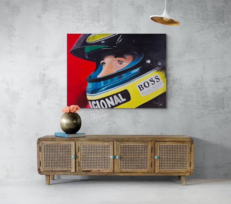 Original Conceptual Pop Culture/Celebrity Painting by Franco Rodrigo Santos Moreira