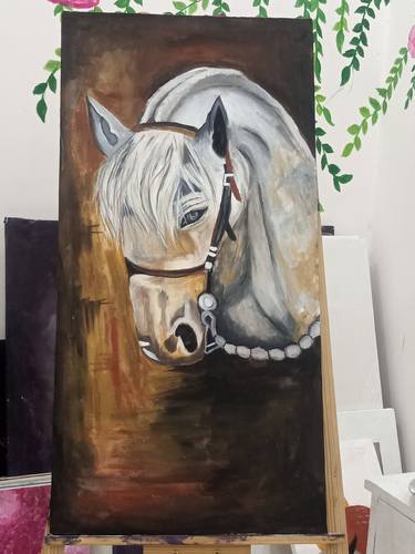 Original Portraiture Horse Paintings by Ansa hassan