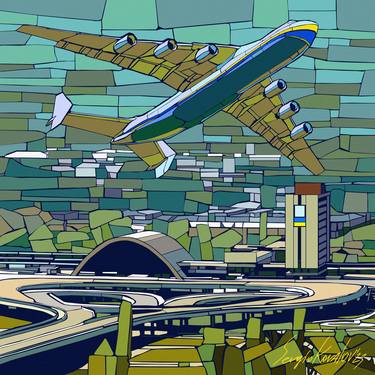 Print of Pop Art Aeroplane Digital by Sergio Kovalov