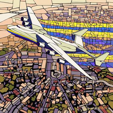 Print of Pop Art Airplane Digital by Sergio Kovalov