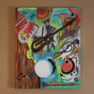 Original Abstract Music Paintings by Sandra Washington