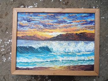 Ocean wave original oil painting thumb