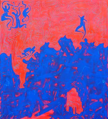 Original Abstract People Painting by Karol Więch