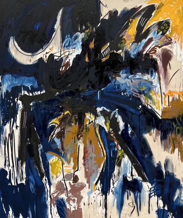 Original Abstract Expressionism Abstract Paintings by Moisés Moreno