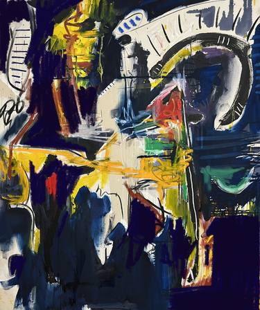 Original Abstract Expressionism Abstract Paintings by Moisés Moreno