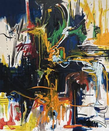 Original Abstract Expressionism Abstract Paintings by Moisés Moreno