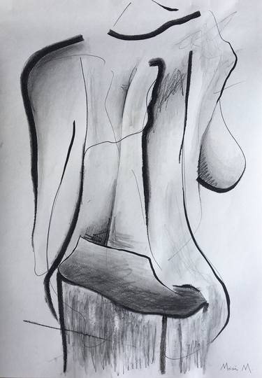 Original Cubism Abstract Drawings by Moisés Moreno