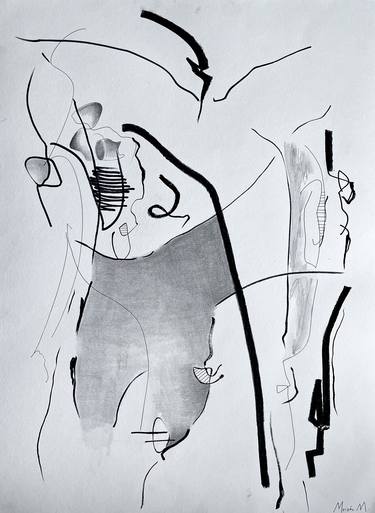 Original Abstract Drawings by Moisés Moreno