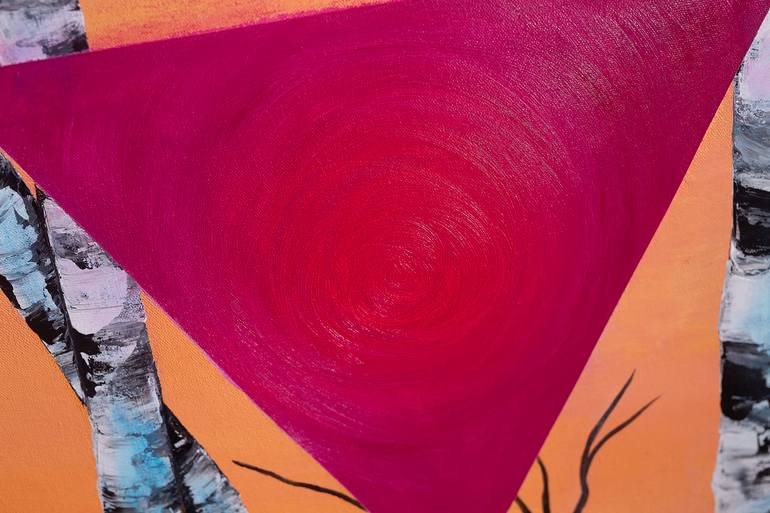 Original Symbolism Geometric Painting by Alena Khokhlova