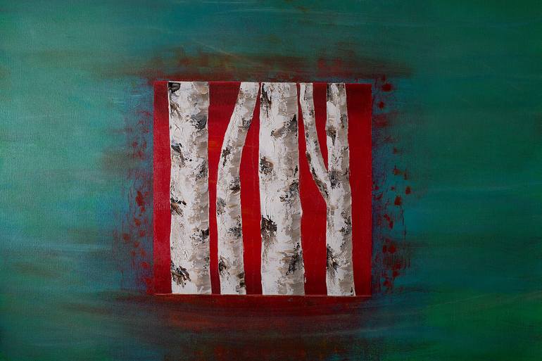 Original Symbolism Geometric Painting by Alena Khokhlova
