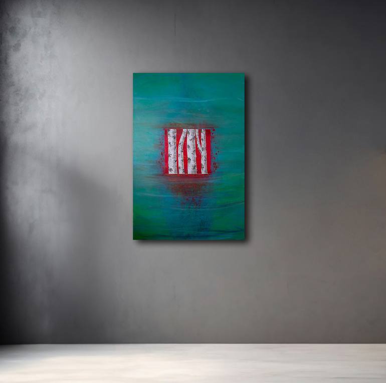 Original Symbolism Geometric Painting by Alena Khokhlova