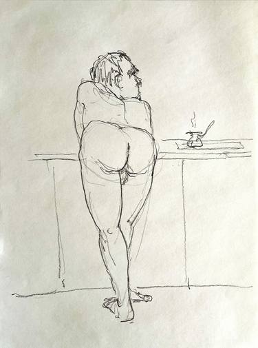 Print of Expressionism Nude Drawings by Daria Vinarskaya