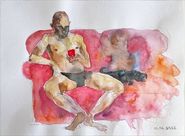 Print of Men Paintings by Daria Vinarskaya