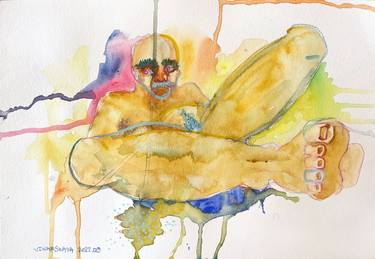 Print of Expressionism Nude Paintings by Daria Vinarskaya