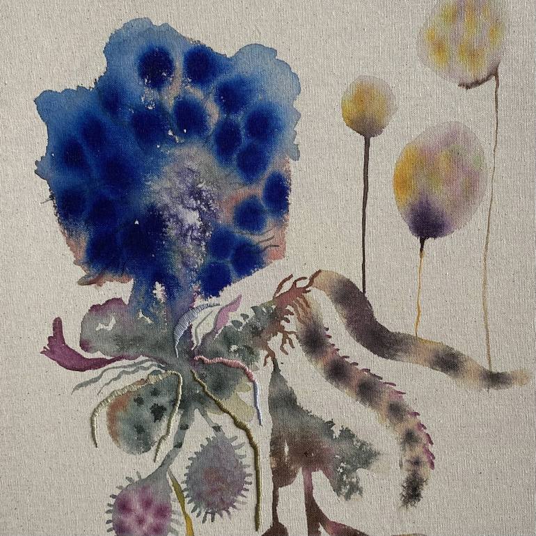 Original Abstract Botanic Painting by Vanessa Valero