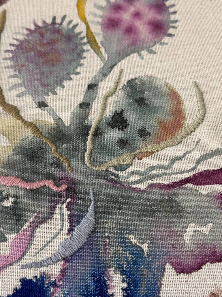 Original Abstract Botanic Painting by Vanessa Valero