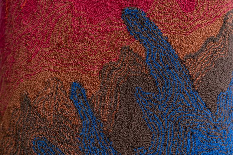 Original Color Field Painting Abstract Sculpture by Vanessa Valero