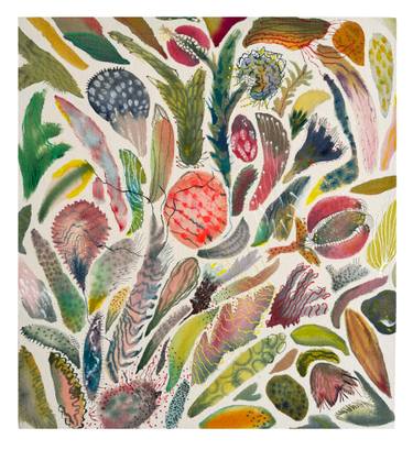 Original Abstract Botanic Paintings by Vanessa Valero