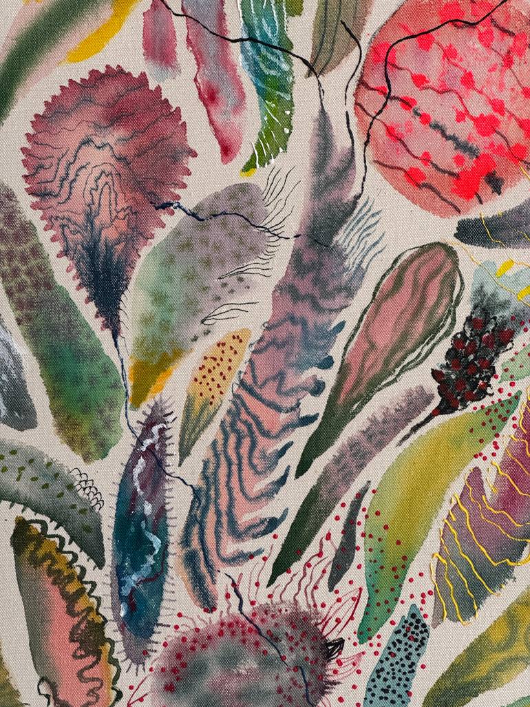 Original Abstract Botanic Painting by Vanessa Valero