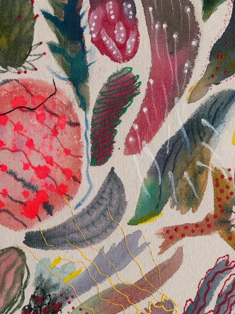 Original Abstract Botanic Painting by Vanessa Valero