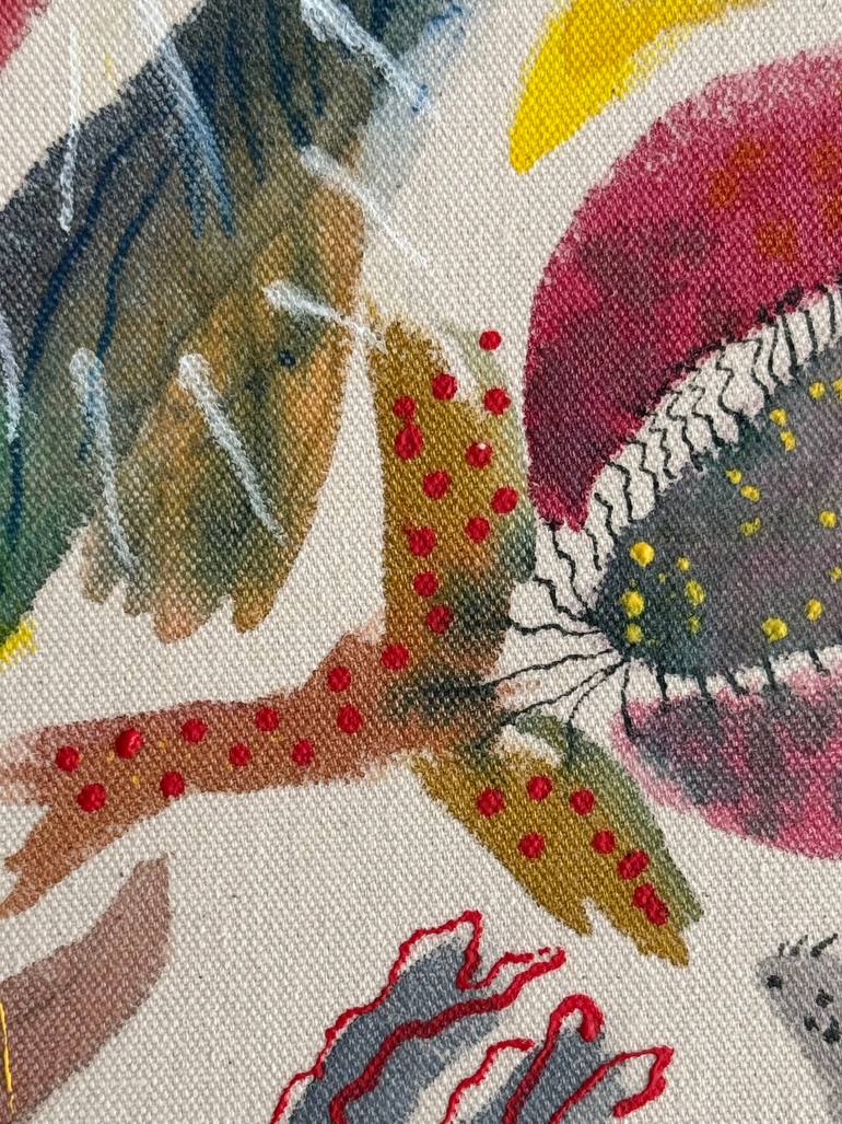 Original Abstract Botanic Painting by Vanessa Valero