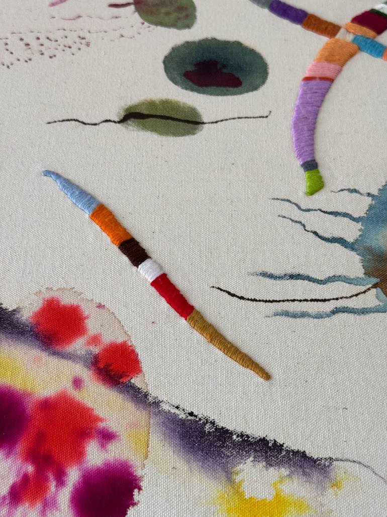 Original Abstract Expressionism Abstract Painting by Vanessa Valero