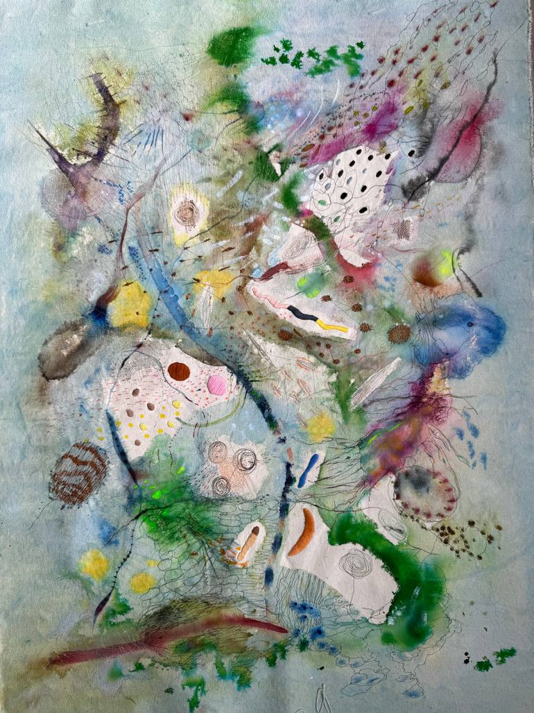 Original Abstract Expressionism Abstract Painting by Vanessa Valero
