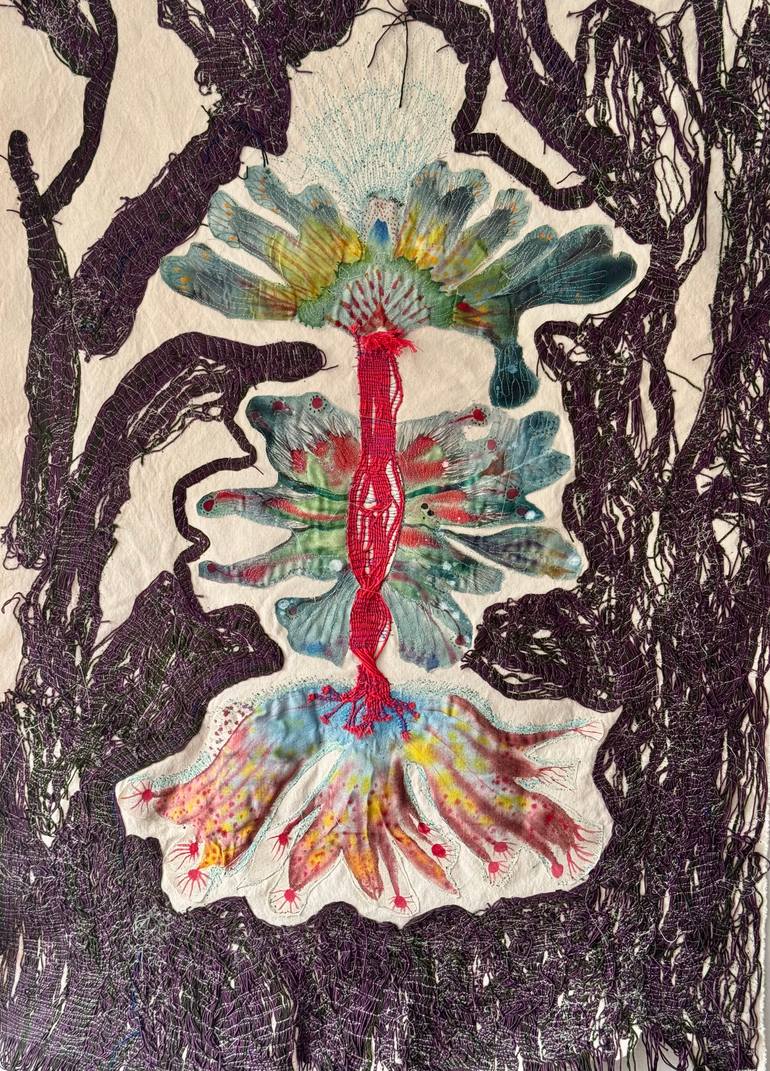 Original Contemporary Floral Mixed Media by Vanessa Valero