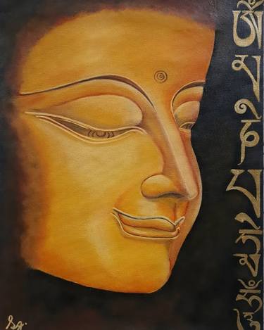 Original Art Nouveau Religion Painting by Seemantaparna Ghosh