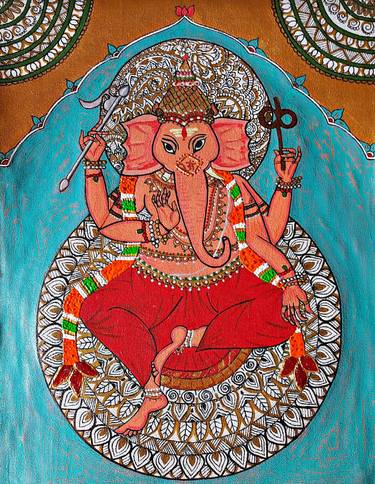 Original Figurative Religious Paintings by Seemantaparna Ghosh