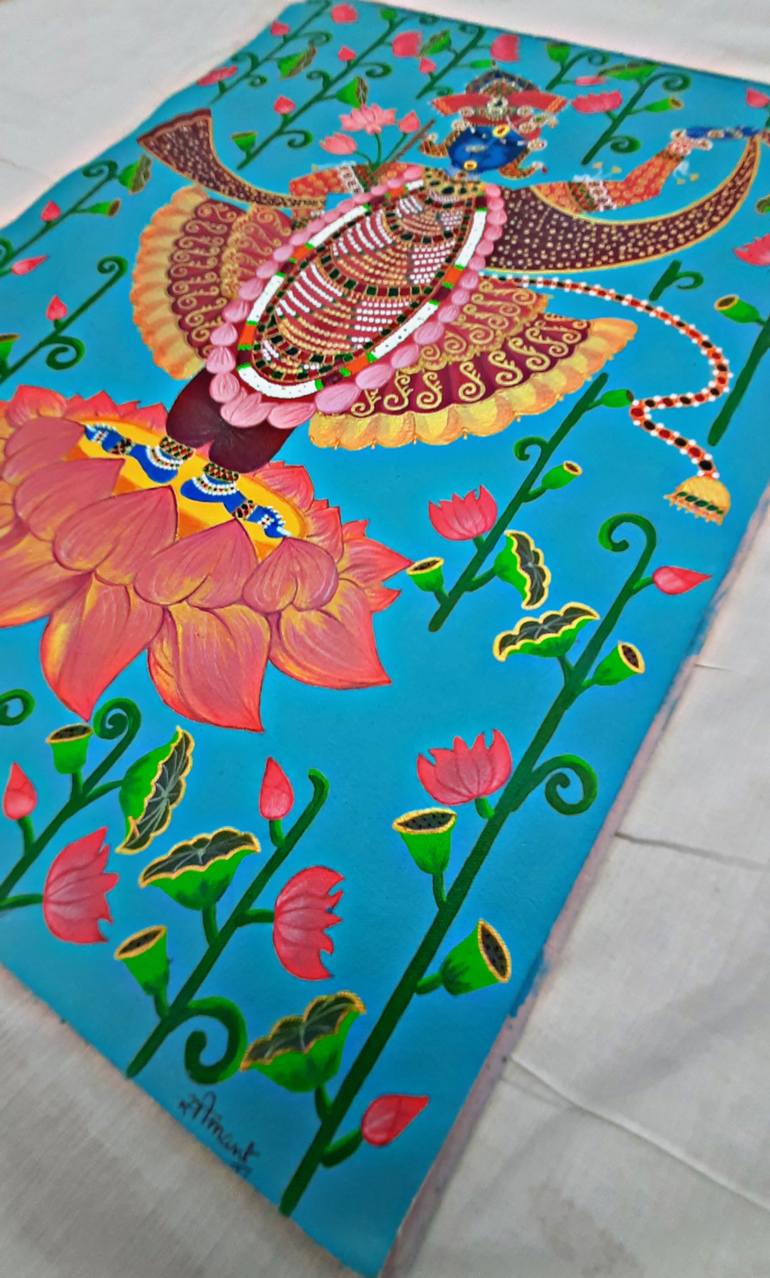 Original Folk Classical Mythology Painting by Seemantaparna Ghosh